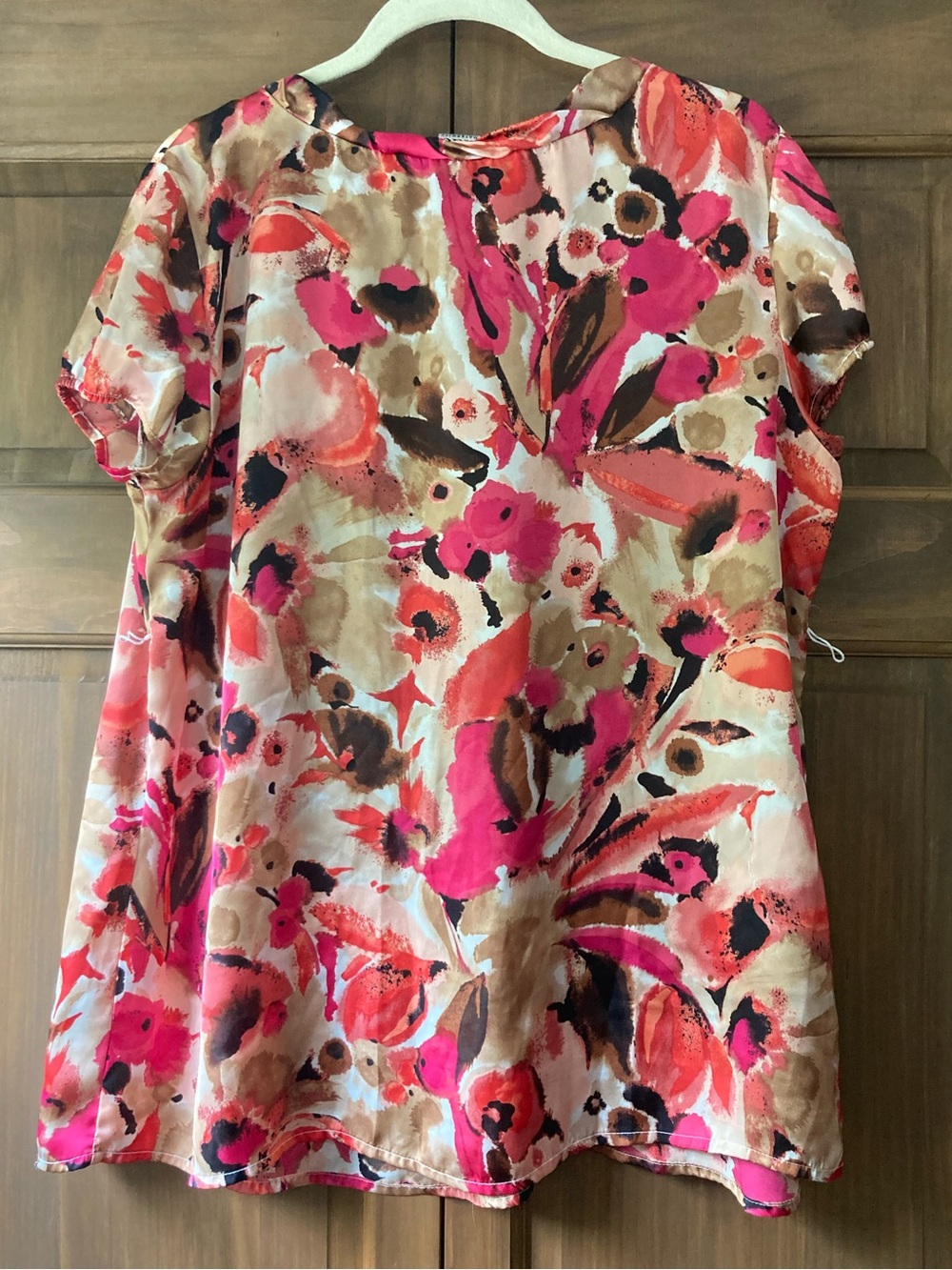 Duo Maternity Shades of Pink & Brown SS Top XL (Maternity) - Picture 3 of 8